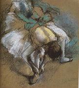 Edgar Degas dancer wearing shoes oil on canvas